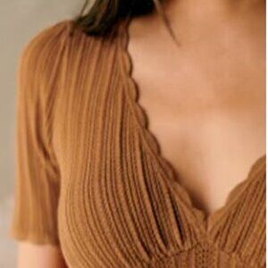 Sezane Cloe Jumper (top) - Coffee - Size Small (S) - EUC